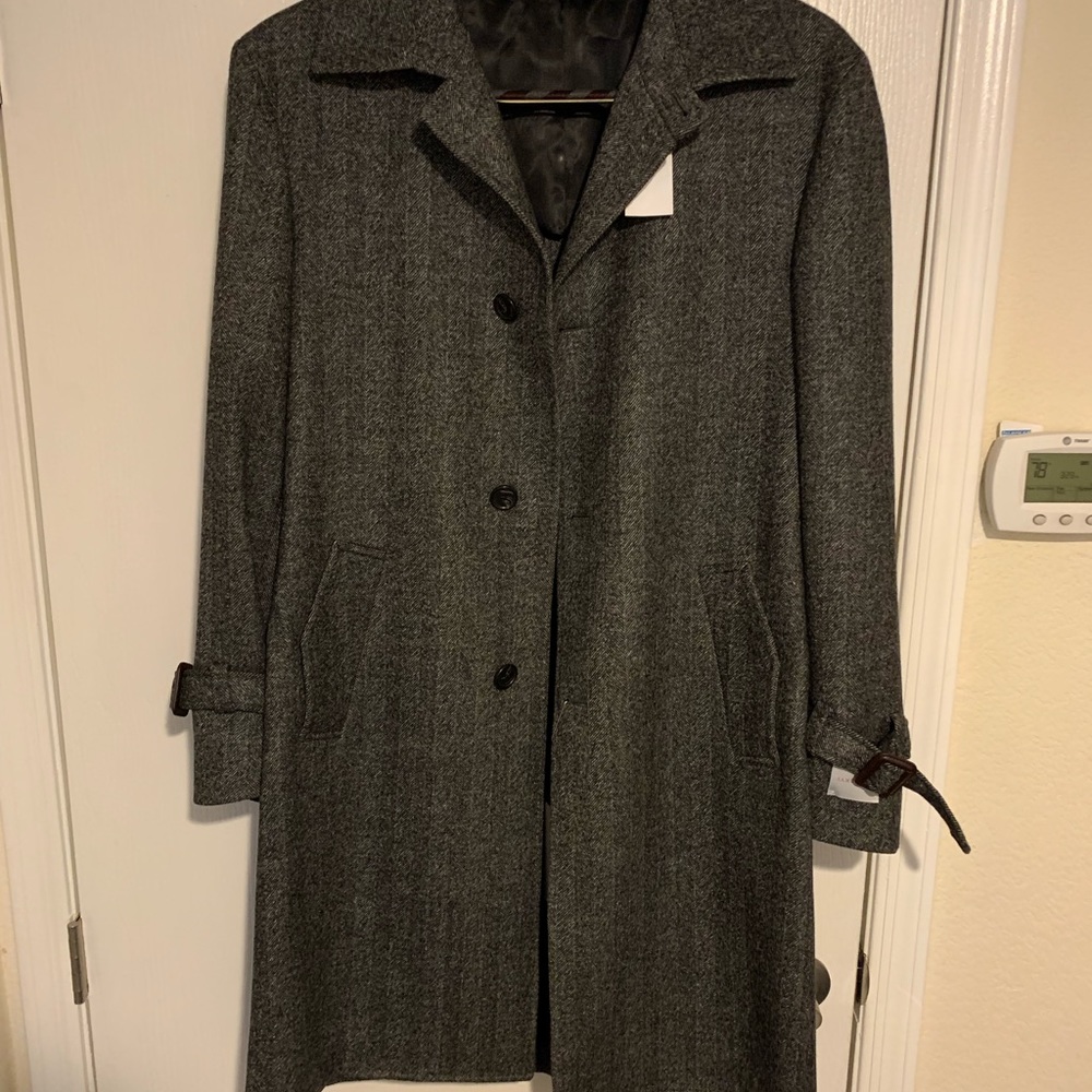 SAMUELSOHN Zelander Herringbone Wool Blend Coat